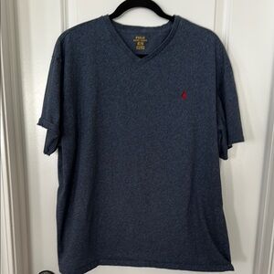 Polo by Ralph Lauren Men's Blue V-Neck Shirt XL Navy blue